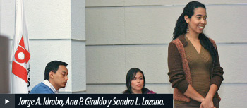 Jorge A. Idrobo, Ana P. Giraldo y Sandra L. Lozano.
