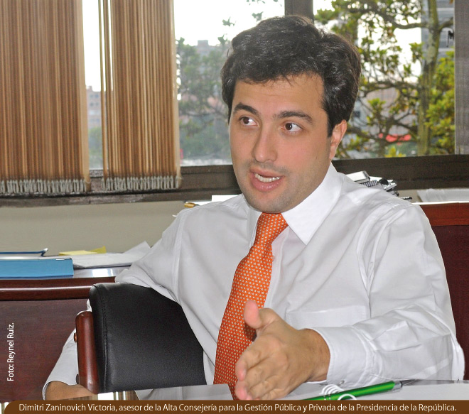 Dimitri Zaninovich Victoria, asesor de la Alta Consejería para la Gestión Pública y Privada de la Presidencia de la República.