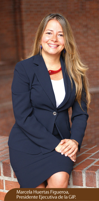 Marcela Huertas Figueroa,  Presidente Ejecutiva de la GIP.