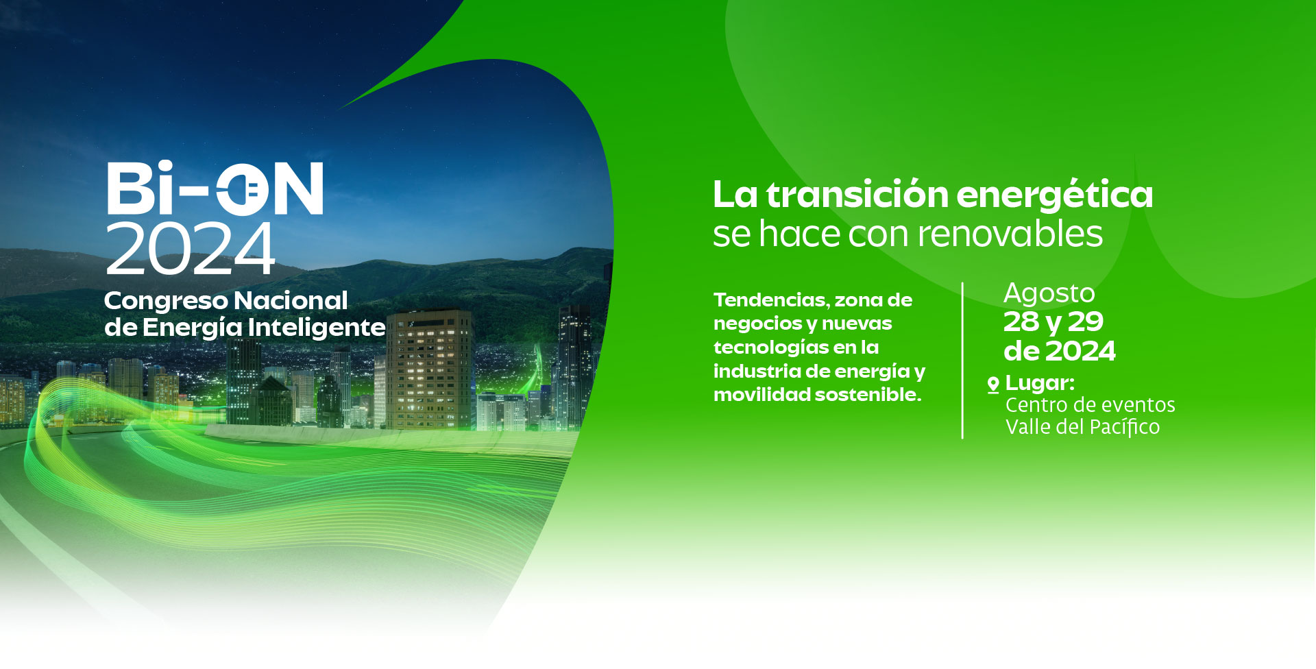 Bi-ON 2022 Congreso Nacional de energía inteligente La energia se renueva agosto 31 y septiembre 1 de 2022 centro de eventos valle del pacífico cali colombia