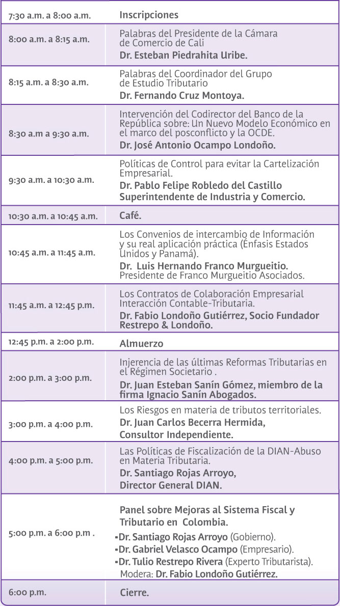 Agenda congreso