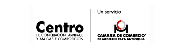 Logo centro de conciliación arbitraje y amigable composición cámara de comercio de medellin para antioquia