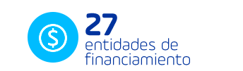 27 entidades de financiamiento