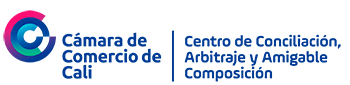 Logo Cámara de Comercio de Cali centro de conciliación, arbitraje y amigable Composición
