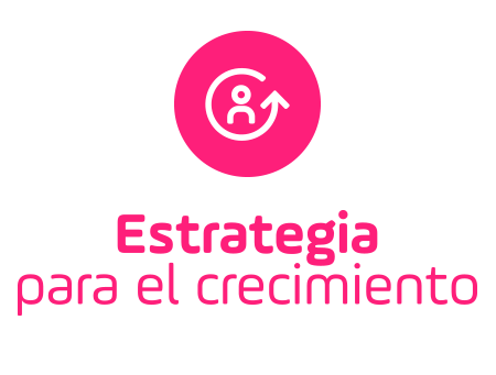 Logo estrategia para crecimiento